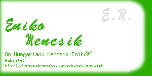 eniko mencsik business card